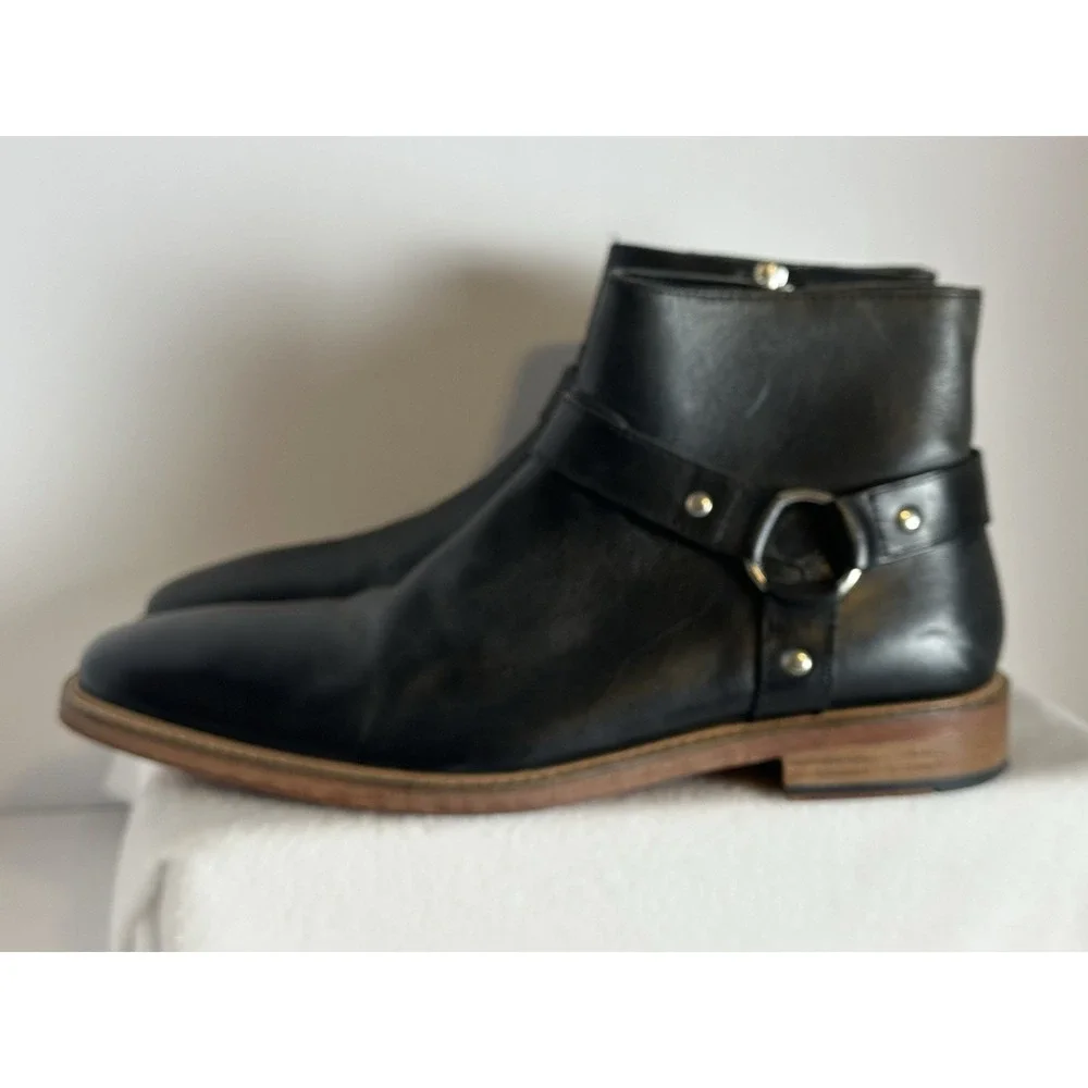 Vintage Foundry Co Men's Wyatt Chelsea Harness Black Boots Sz US 10 EU 43 VF1193